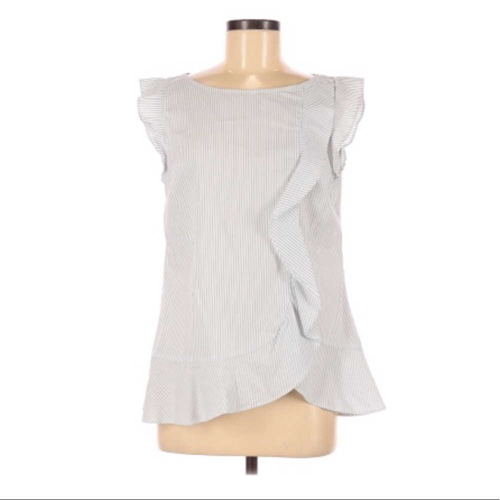 Banana Republic Stripe Ruffle Blouse